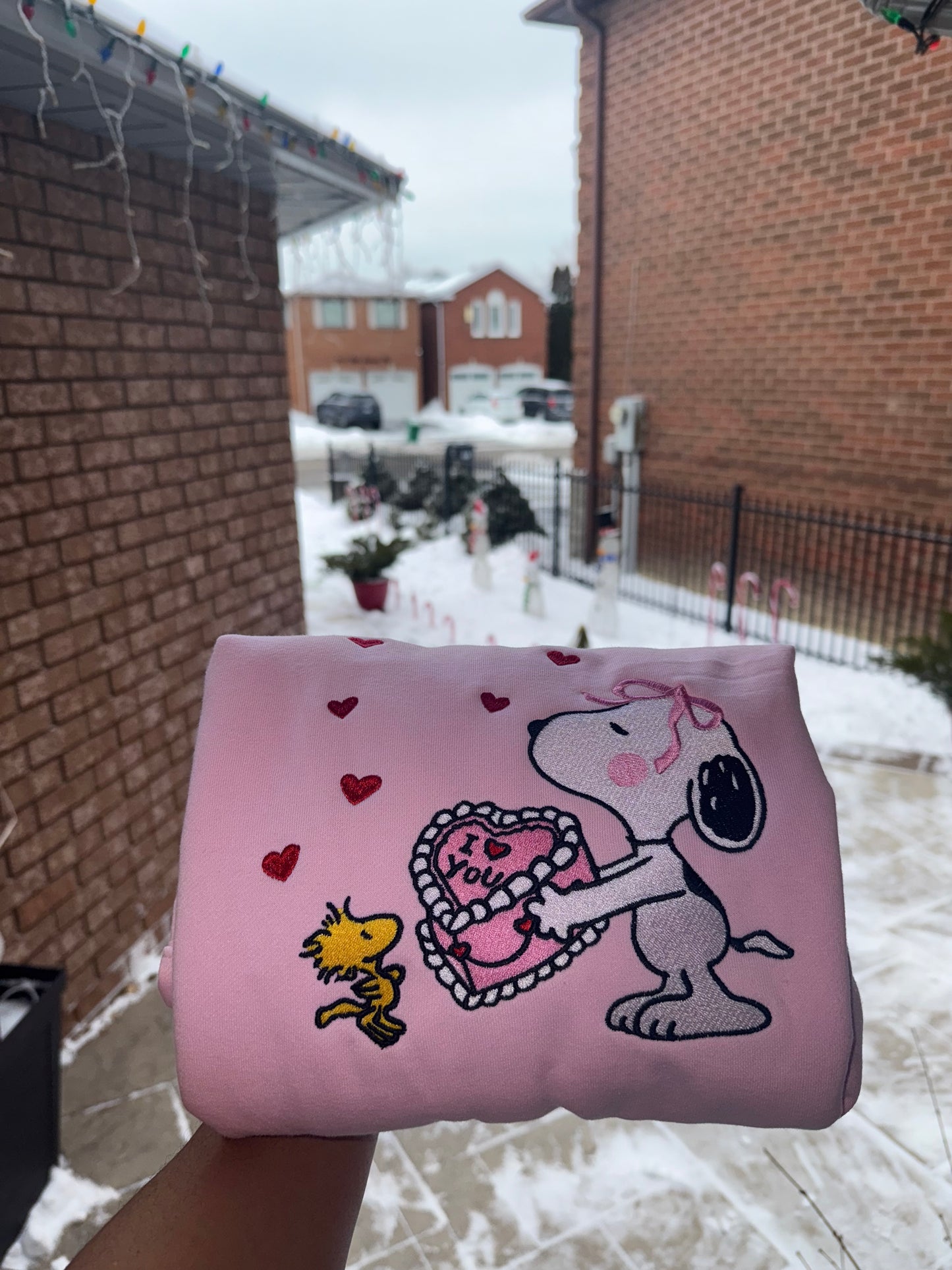 Cute Valentine Cake Embroidered Sweatshirt, Hoodie & T-Shirt