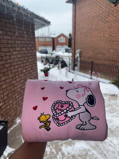 Cute Valentine Cake Embroidered Sweatshirt, Hoodie & T-Shirt