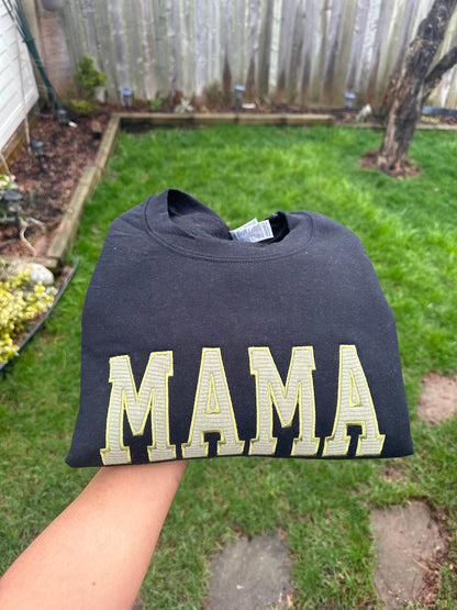Custom Mama Portrait Sweatshirt – Personalized Embroidered Gift from Baby Onesie