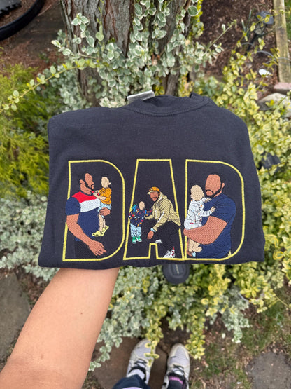 Dad Portrait from 3 Photos – Personalized Keepsake Gift