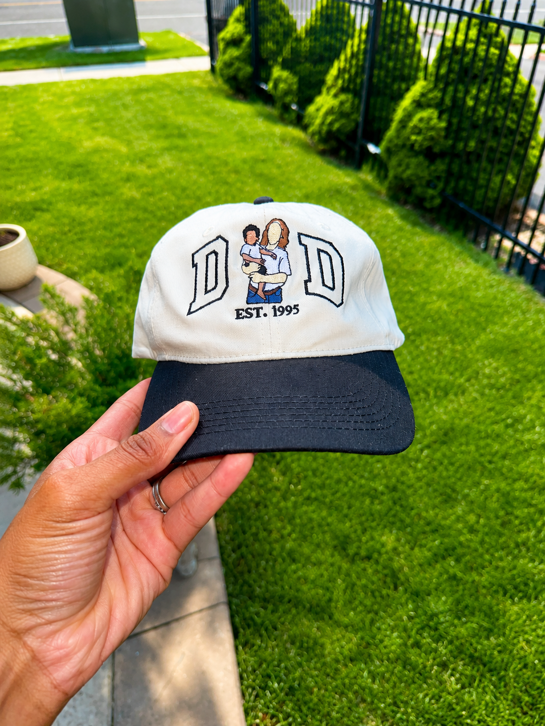 Custom Embroidered Dad Hat | Personalized Portrait