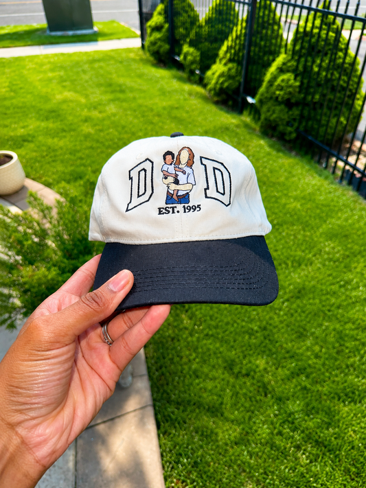 Custom Embroidered Dad Hat | Personalized Portrait