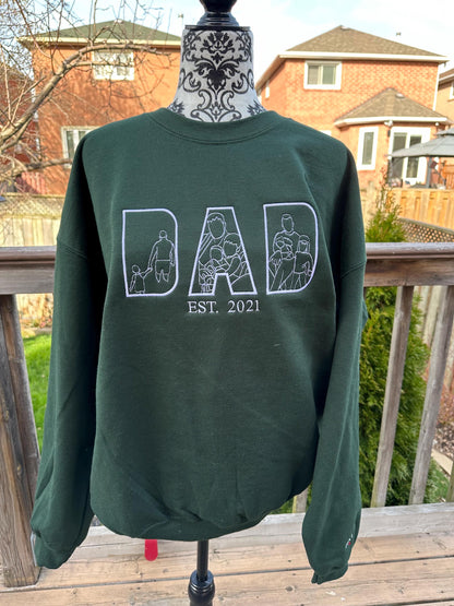 Custom Dad Outline Shirt – Photo Inside Dad Letters