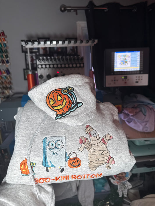 Boo Crew Embroidered Halloween Hoodie (One Available – Medium)