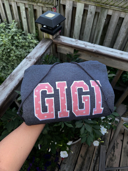 Custom Gigi Sweatshirt – Personalized Embroidered Gift from Baby Onesie