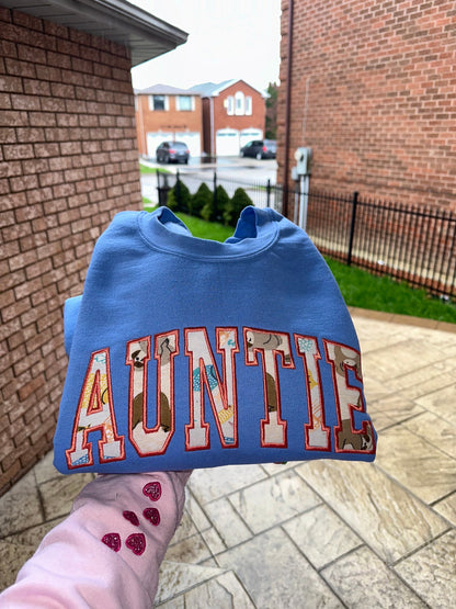 Custom Auntie Keepsake Made from Baby Onesies – Personalized Aunt Gift