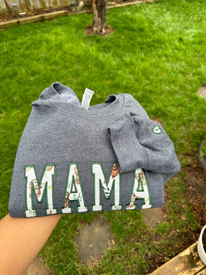 Custom Mama Portrait Sweatshirt – Personalized Embroidered Gift from Baby Onesie