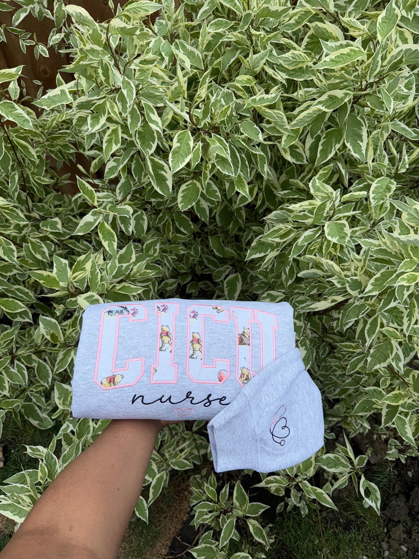 CICU Nurse Embroidered Crewneck +Hoodie