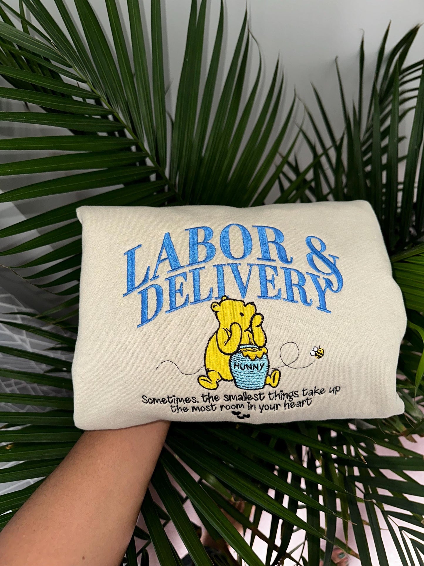 Labor & Delivery Embroidered Crewneck – Baby Bear