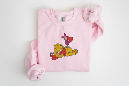 Valentine’s Day Bear Sweatshirt – Cute Storybook Love Design