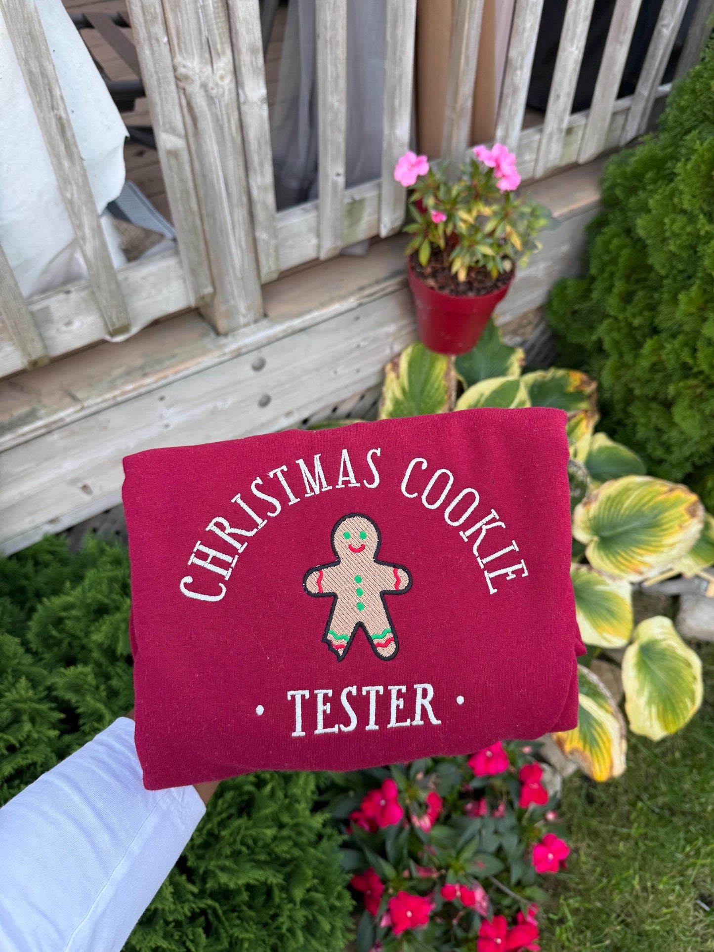 Christmas Cookie Baker & Tester Embroidered Crewneck & Hoodie – Matching Holiday Sweatshirts