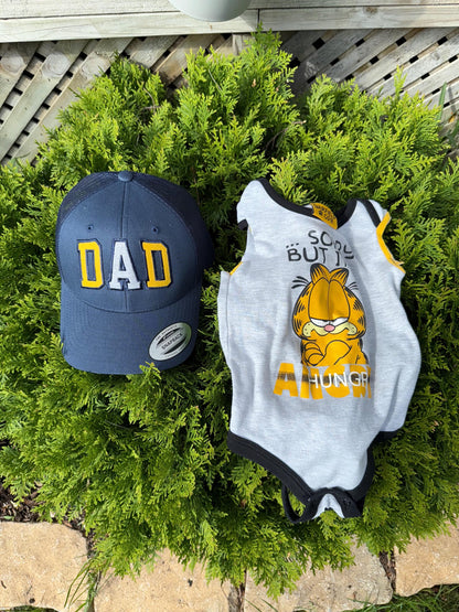 Personalized Dad Trucker Hat with Baby Onesie