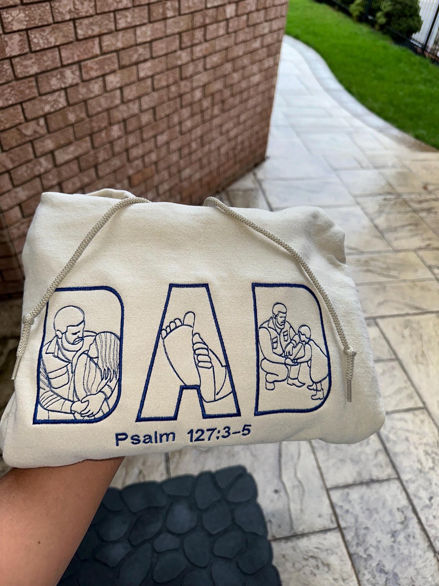 Custom Dad Outline Shirt – Photo Inside Dad Letters