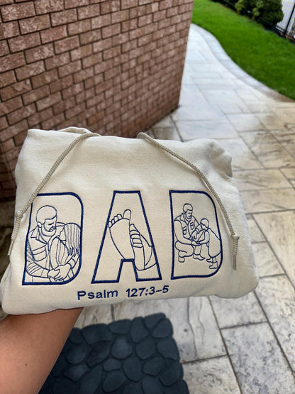 Custom Dad Outline Shirt – Photo Inside Dad Letters
