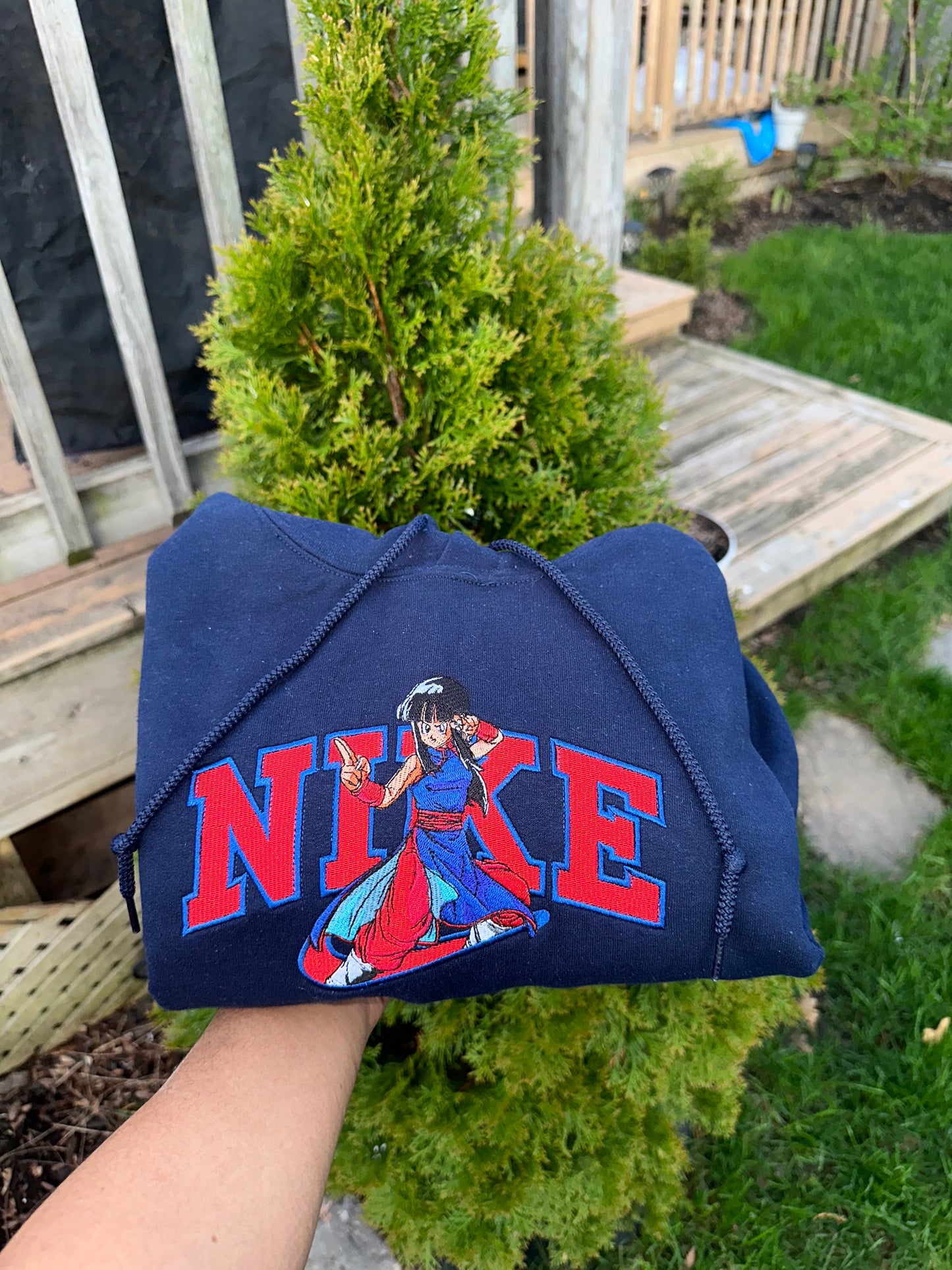 Anime Embroidered Hoodie, Sweatshirt