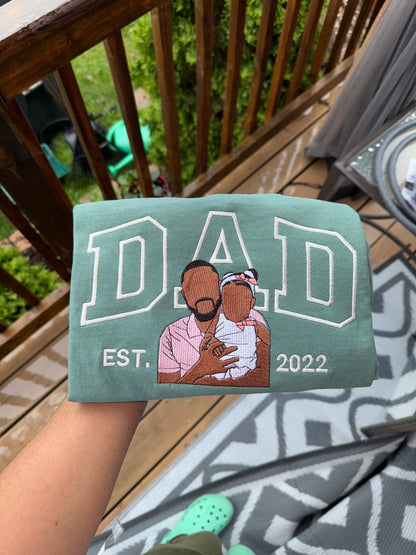 Custom Embroidered Dad EST. Shirt