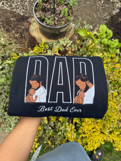 Custom Embroidered DAD Photo