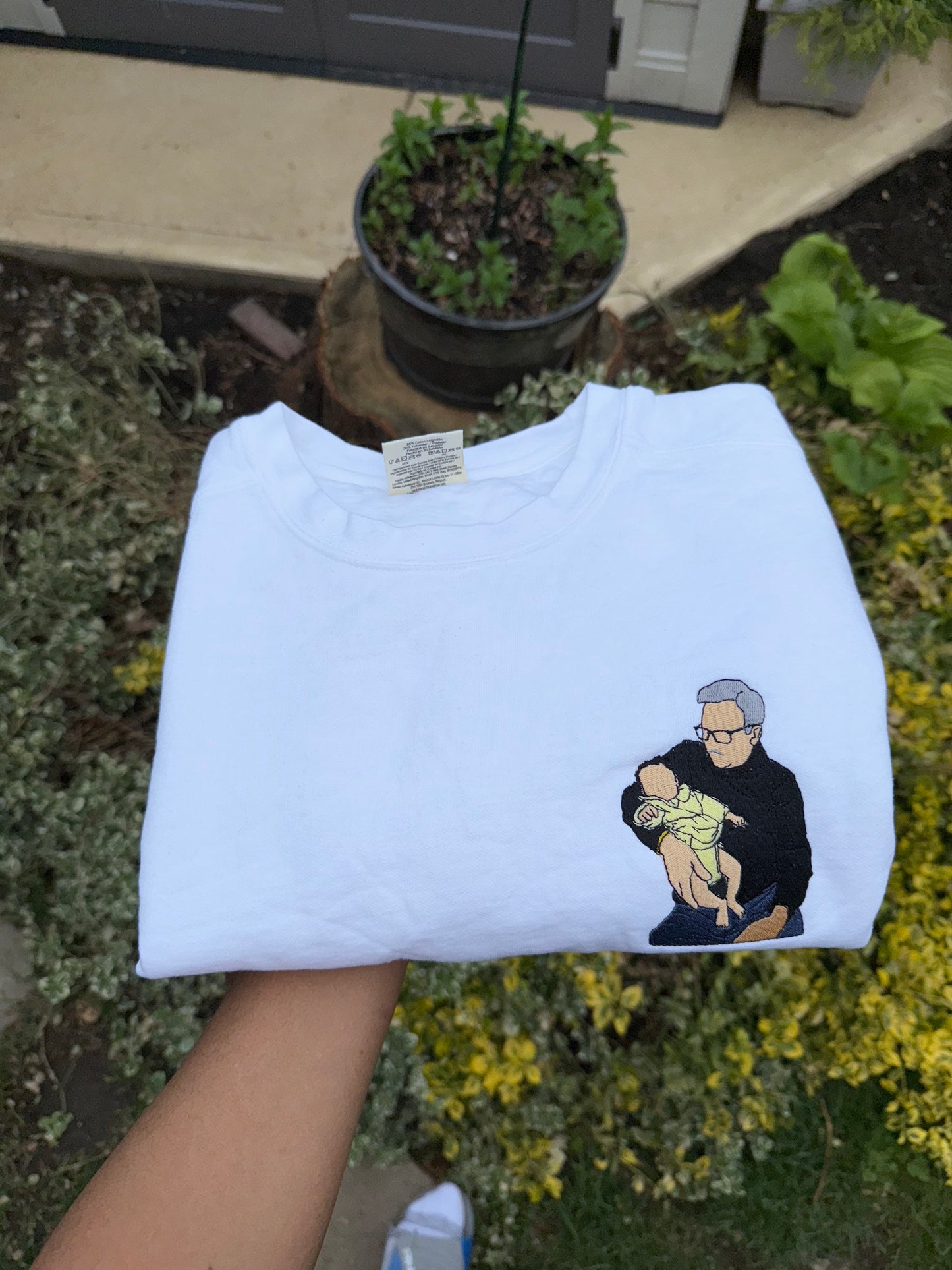 Custom Embroidered Mini Portrait Grandpa