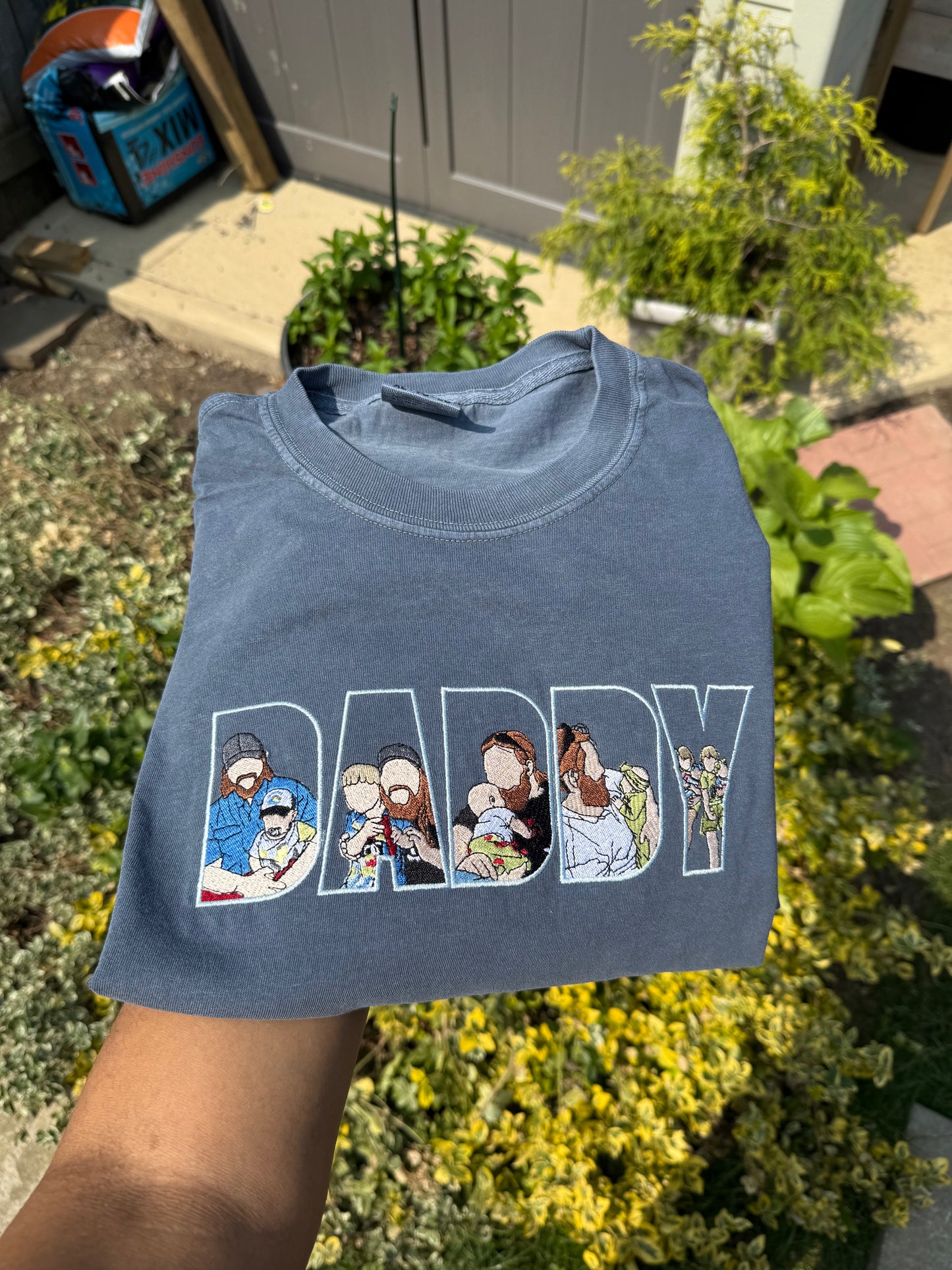 Custom Embroidered Daddy Photo