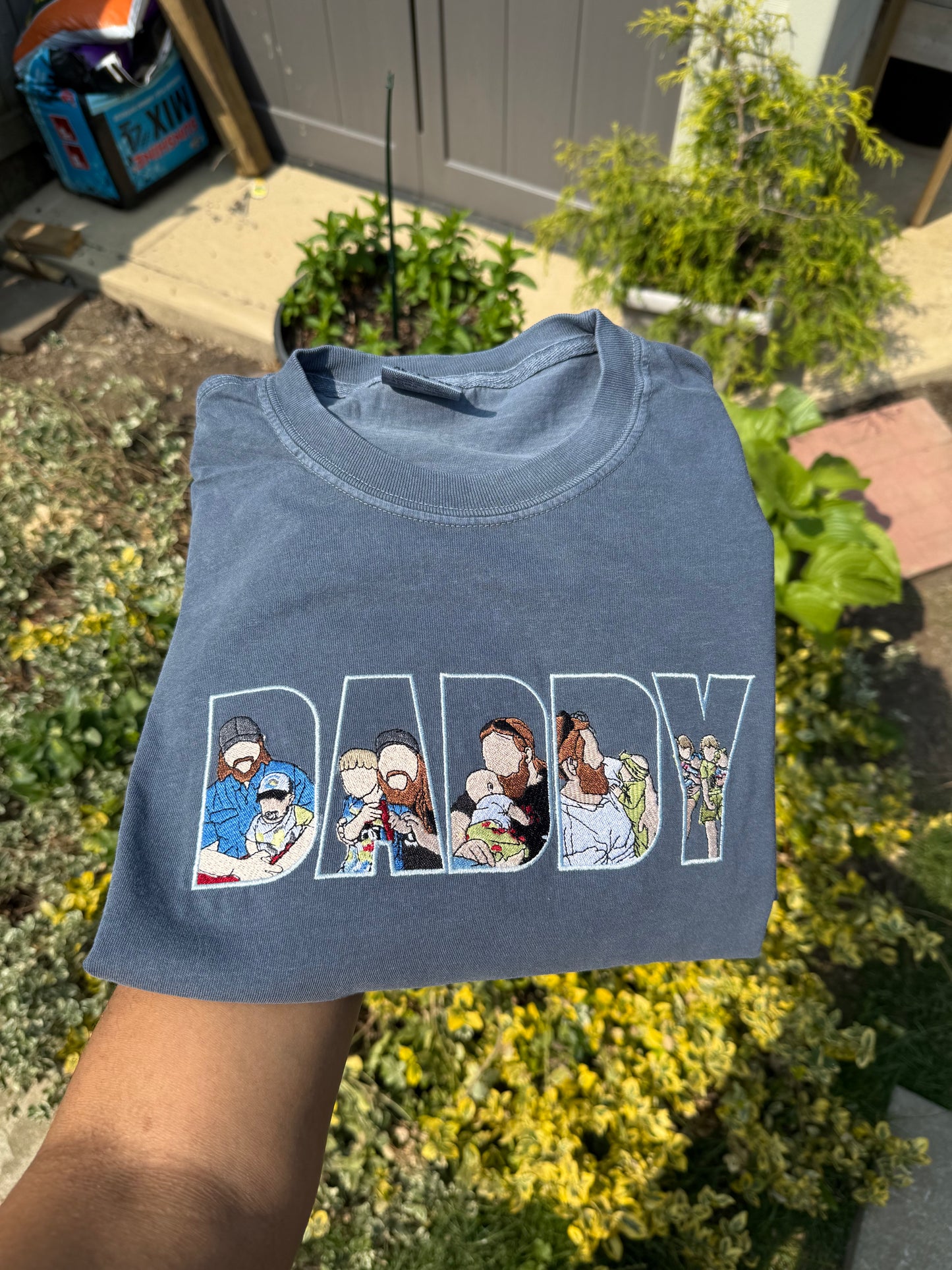 Custom Embroidered Daddy Photo