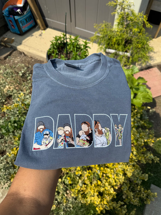 Custom Embroidered Daddy Photo