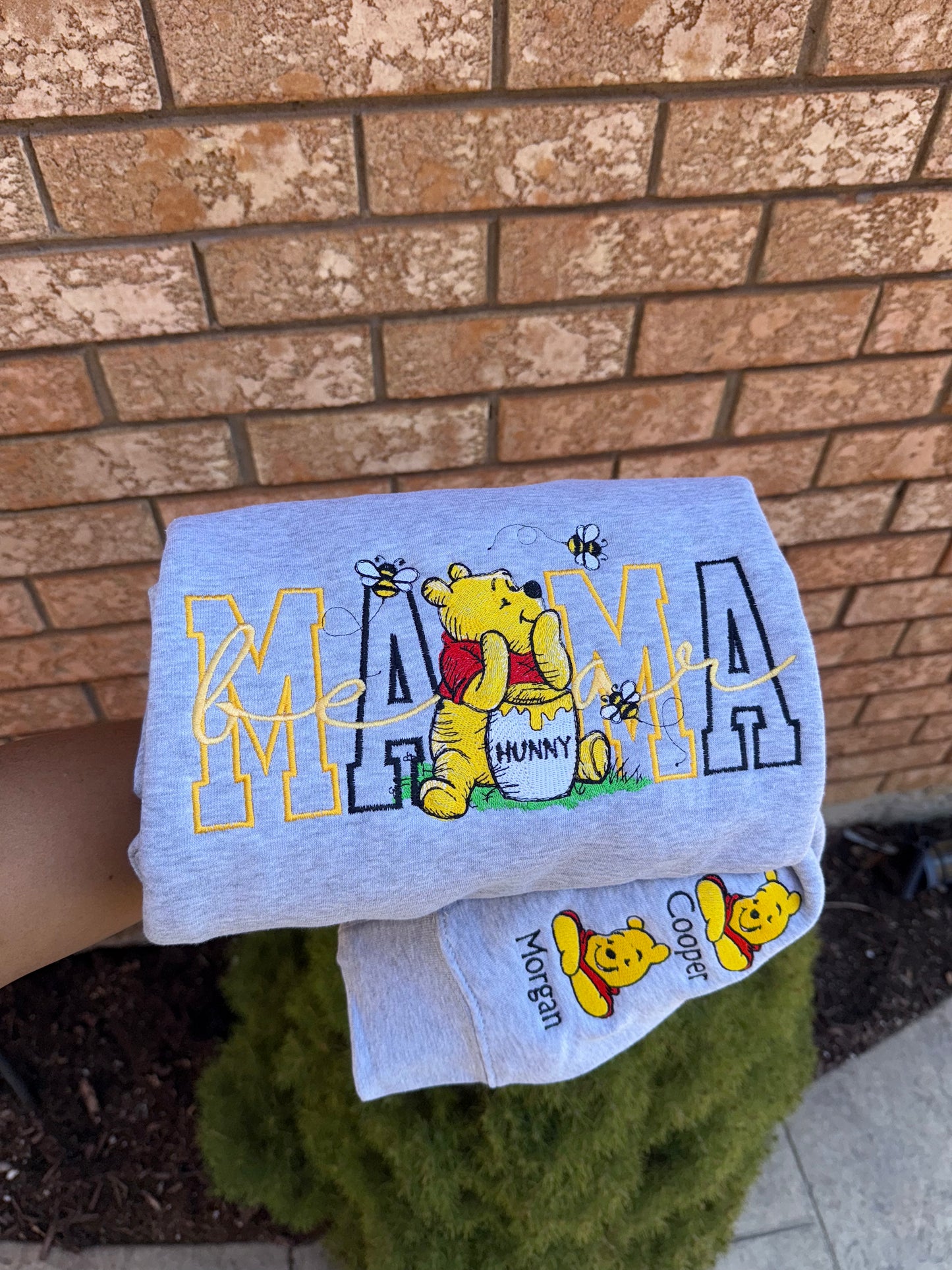 Mama Bear Embroidered Sweatshirt | Custom Mom Crewneck | Personalized Mama Bear Gift