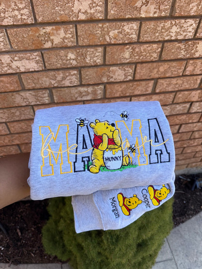 Mama Bear Embroidered Sweatshirt | Custom Mom Crewneck | Personalized Mama Bear Gift