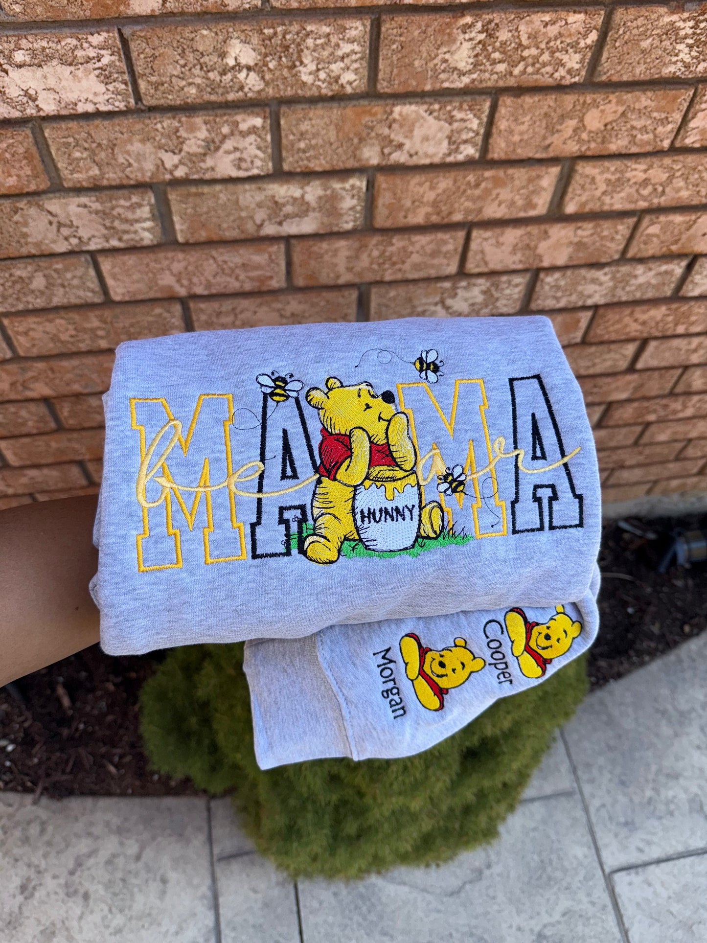 Mama Bear Embroidered Sweatshirt | Custom Mom Crewneck | Personalized Mama Bear Gift