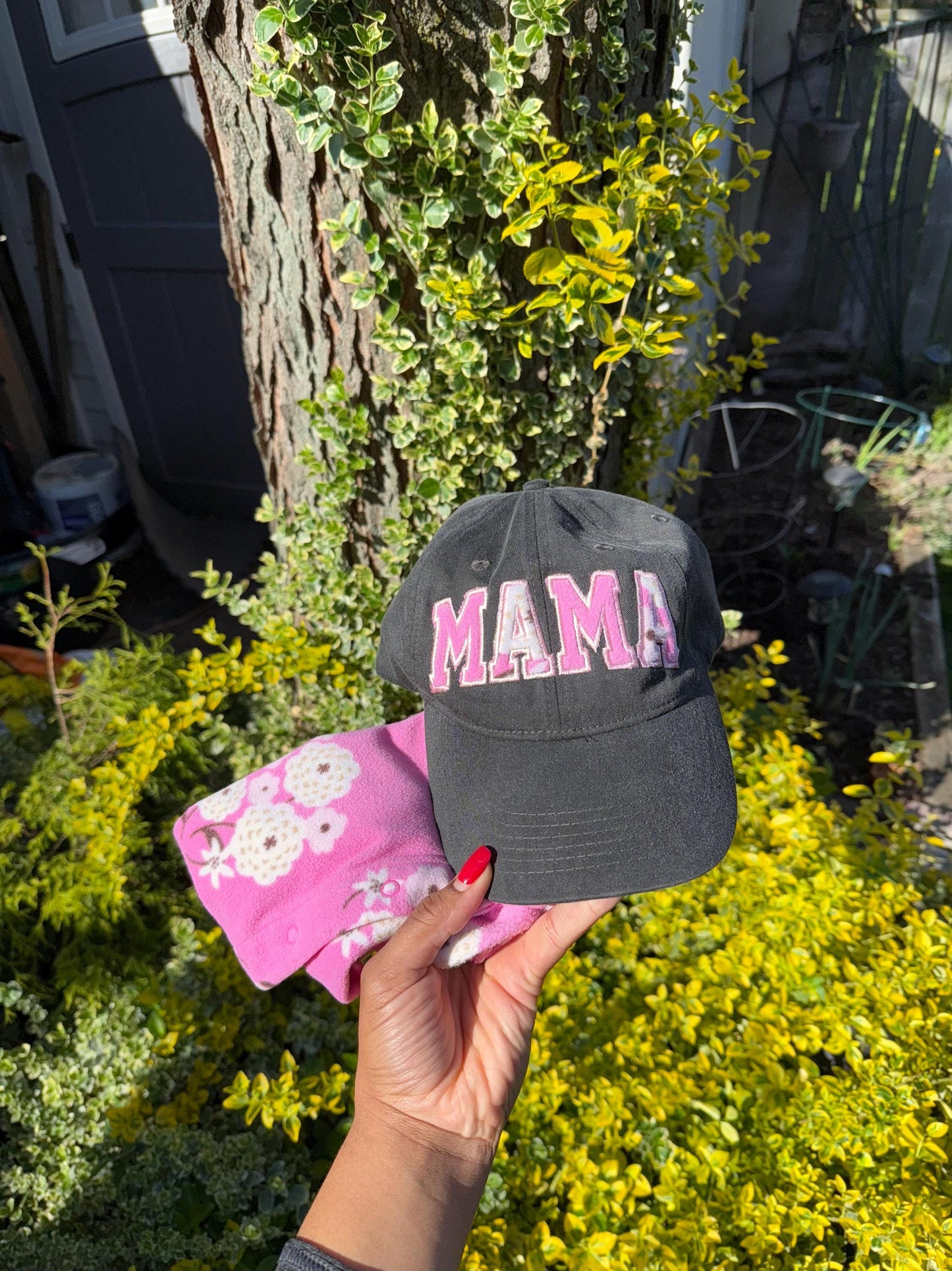 Custom Mama Hat Made from Baby Onesie | Keepsake Memory Hat | Personalized Embroidered Mom Hat | Sentimental Baby Gift | Mama Gift Idea