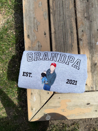 Grandpa Portrait from Photos – Personalized Keepsake