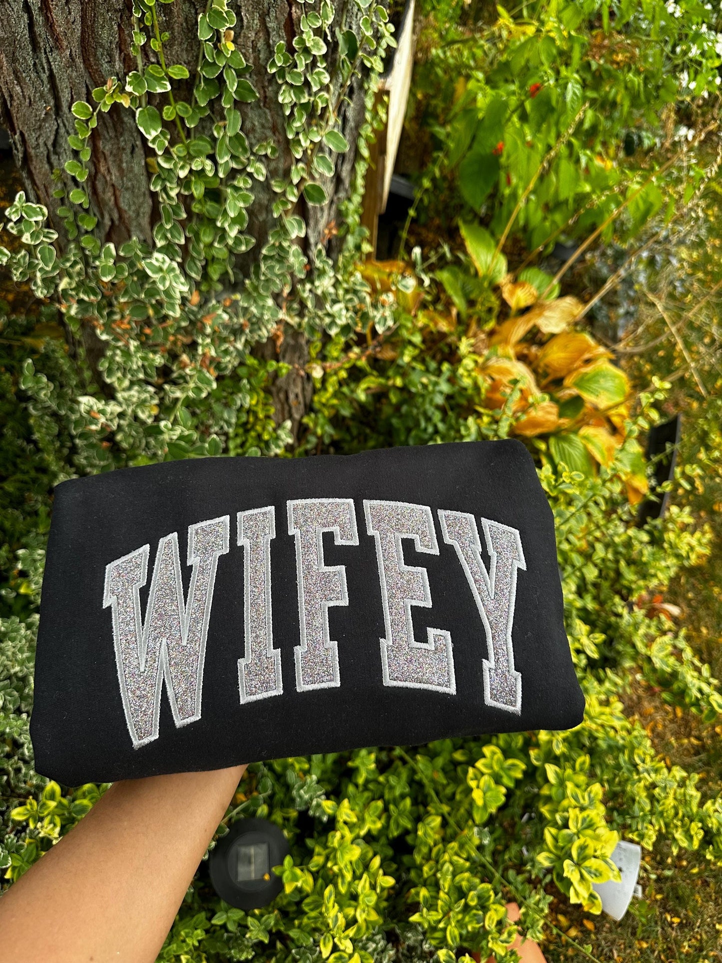 Custom Glitter WIFEY Sweatshirt & Hoodie