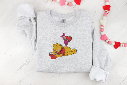 Valentine’s Day Bear Sweatshirt – Cute Storybook Love Design