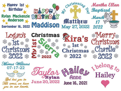 Personalized Stuffed Animal, Personalized Elephant, Birth Stat Animal, Embroidered Stuffed Animal, Birth Announcement, Embroidered Animal