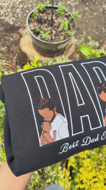 Custom Embroidered DAD Photo