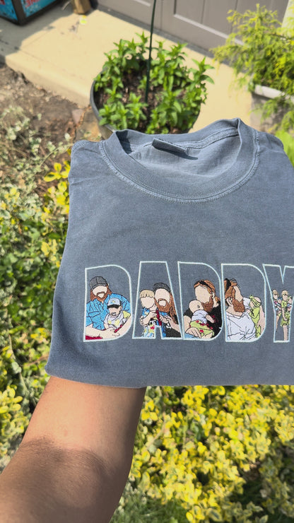 Custom Embroidered Daddy Photo